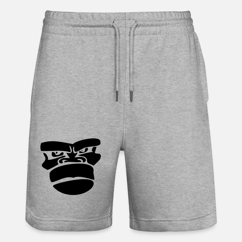 monkey affengesicht - Short de jogging bio TRAINER Stanley/Stella unisexe - gris chiné