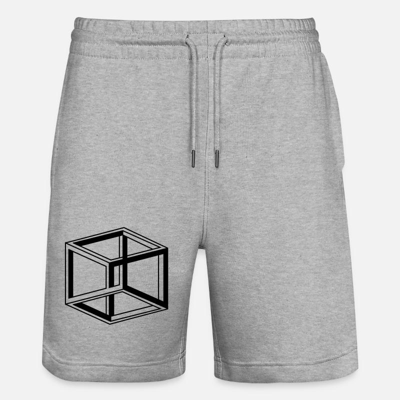 cube escher - Short de jogging bio TRAINER Stanley/Stella unisexe - gris chiné
