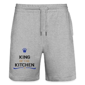 kochen - Stanley/Stella Unisex Bio Joggingshorts Trainer  - Grau meliert - Vorne - Nik (191cm) & Marisol (170cm)