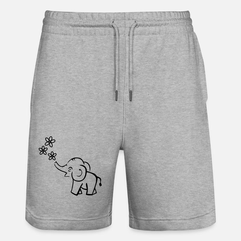 elephant - Short de jogging bio TRAINER Stanley/Stella unisexe - gris chiné