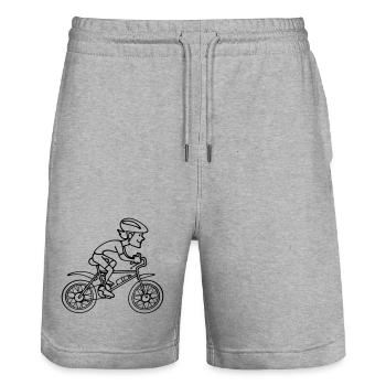 Cyclist - Stanley/Stella Trainer Unisex Organic Jogging Shorts - heather grey - Front - Nik (191cm) & Marisol (170cm)