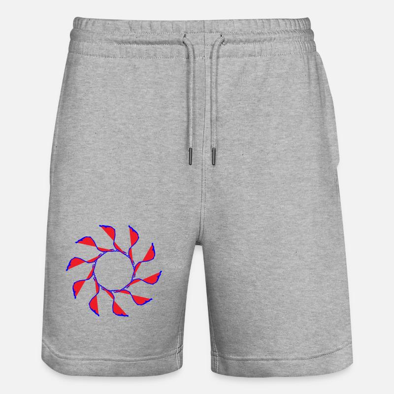 Pinwheel, Flower, Random Pattern Gyroscopic - Short de jogging bio TRAINER Stanley/Stella unisexe - gris chiné