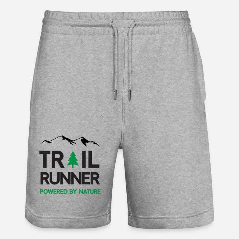 Trail Runner - Propulsé par la nature - Short de jogging bio TRAINER Stanley/Stella unisexe - gris chiné
