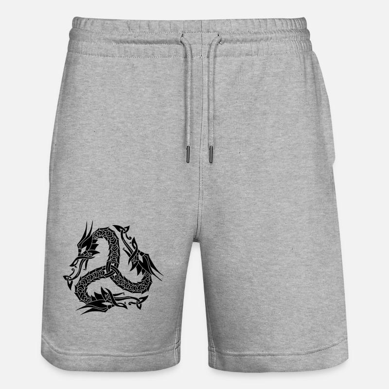 Hydre noire celte - Short de jogging bio TRAINER Stanley/Stella unisexe - gris chiné