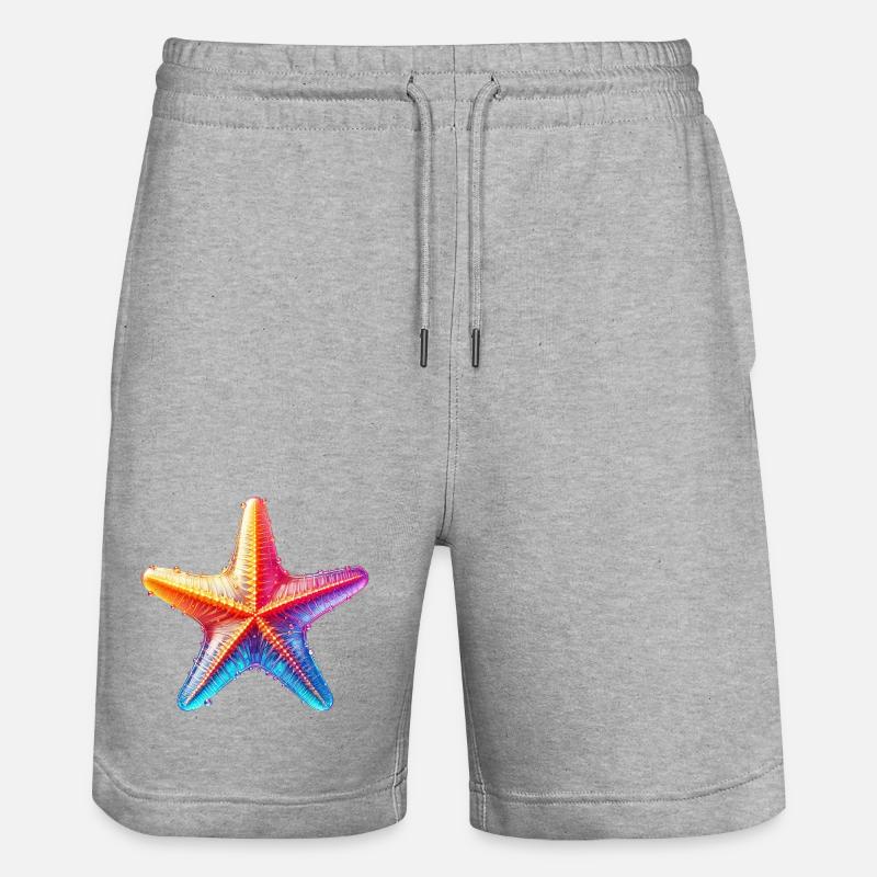 Seestern - Stanley/Stella Unisex Bio Joggingshorts Trainer  - Grau meliert