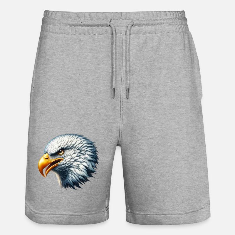 Aigle - Short de jogging bio TRAINER Stanley/Stella unisexe - gris chiné