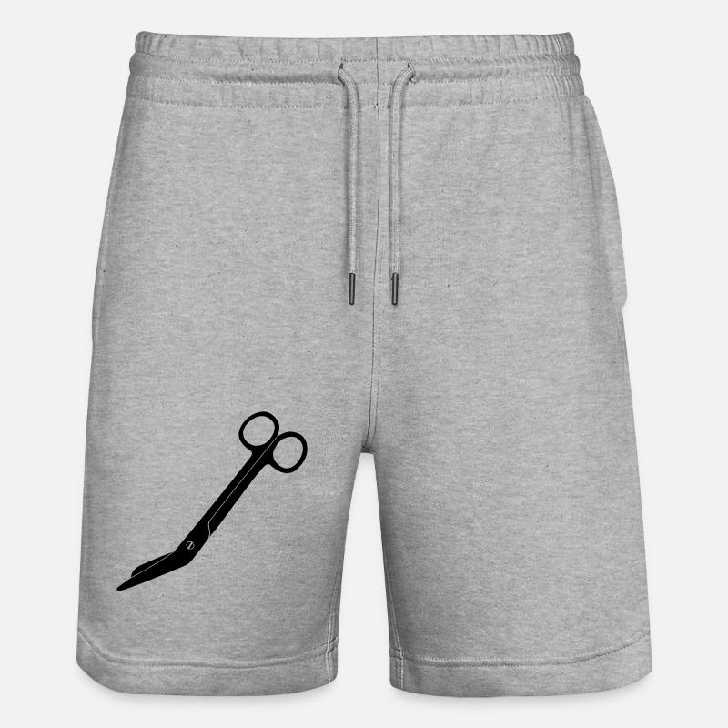 Ciseaux à bandages - Short de jogging bio TRAINER Stanley/Stella unisexe - gris chiné