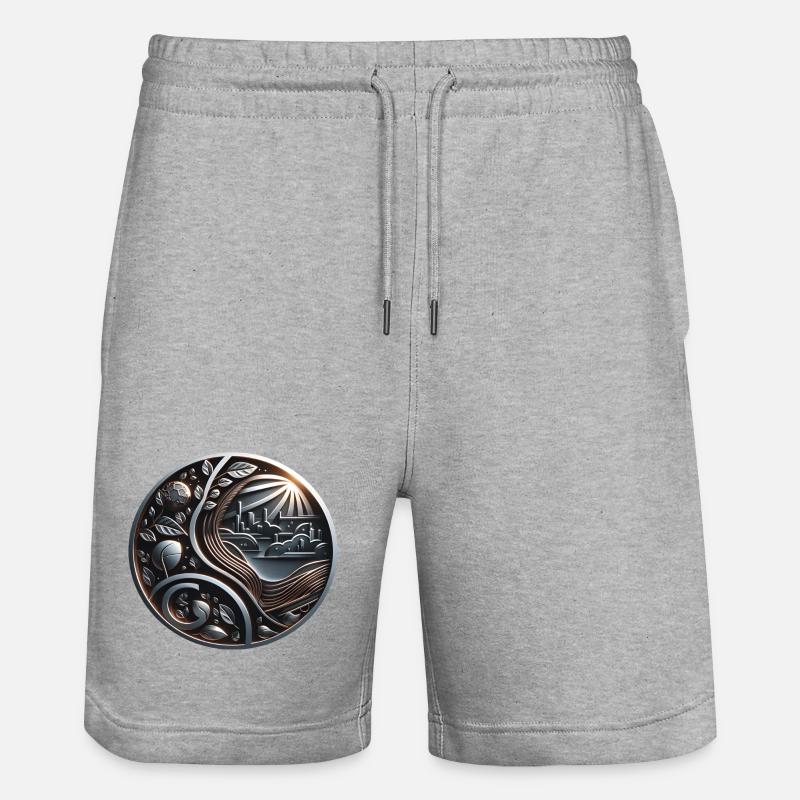 Rayon de soleil métallisé - Short de jogging bio TRAINER Stanley/Stella unisexe - gris chiné