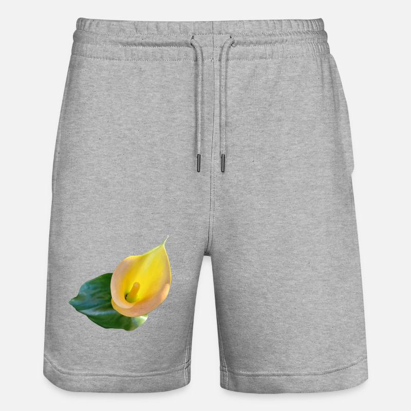 LYS CALLA JAUNE - Short de jogging bio TRAINER Stanley/Stella unisexe - gris chiné