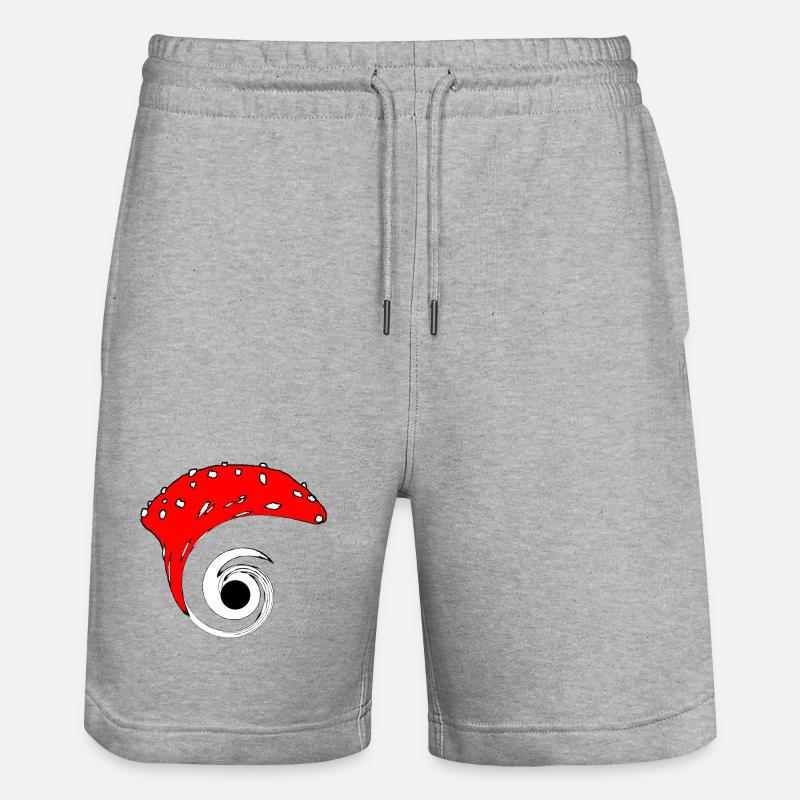 Champignon trou noir - Short de jogging bio TRAINER Stanley/Stella unisexe - gris chiné