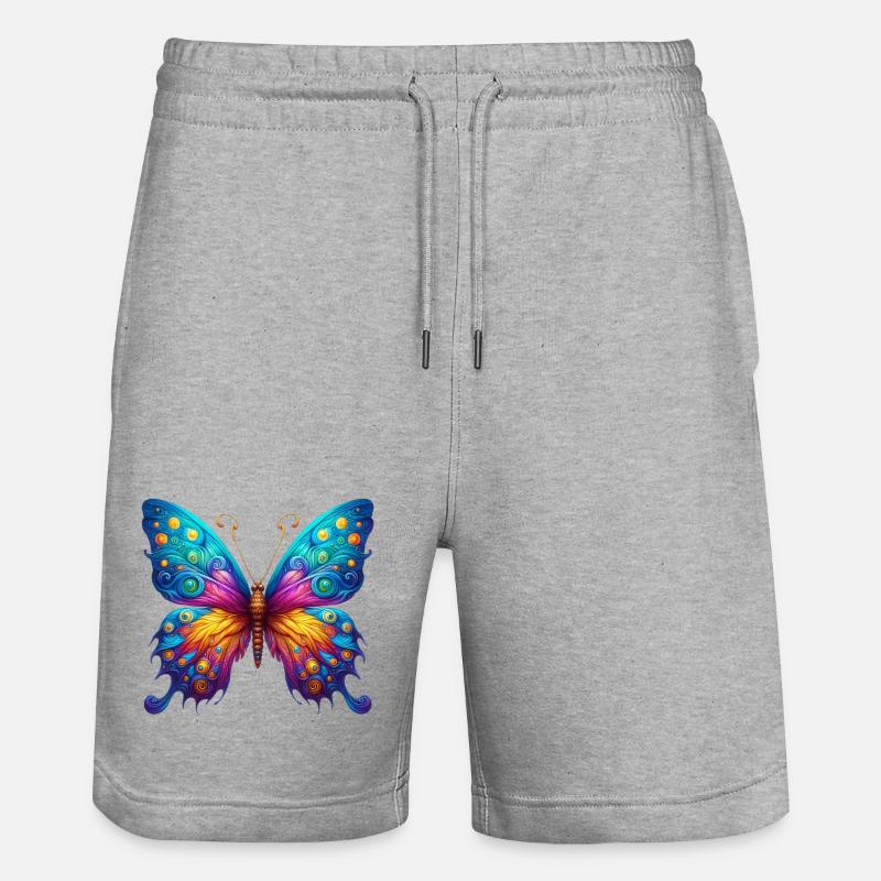 Papillon Van Gogh - Short de jogging bio TRAINER Stanley/Stella unisexe - gris chiné