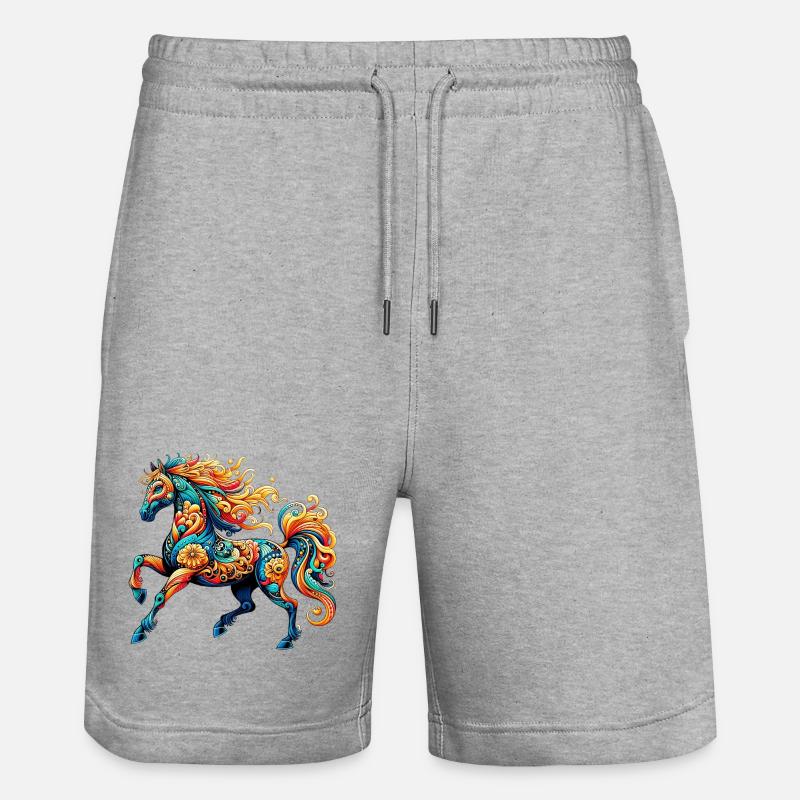 Cheval - Short de jogging bio TRAINER Stanley/Stella unisexe - gris chiné