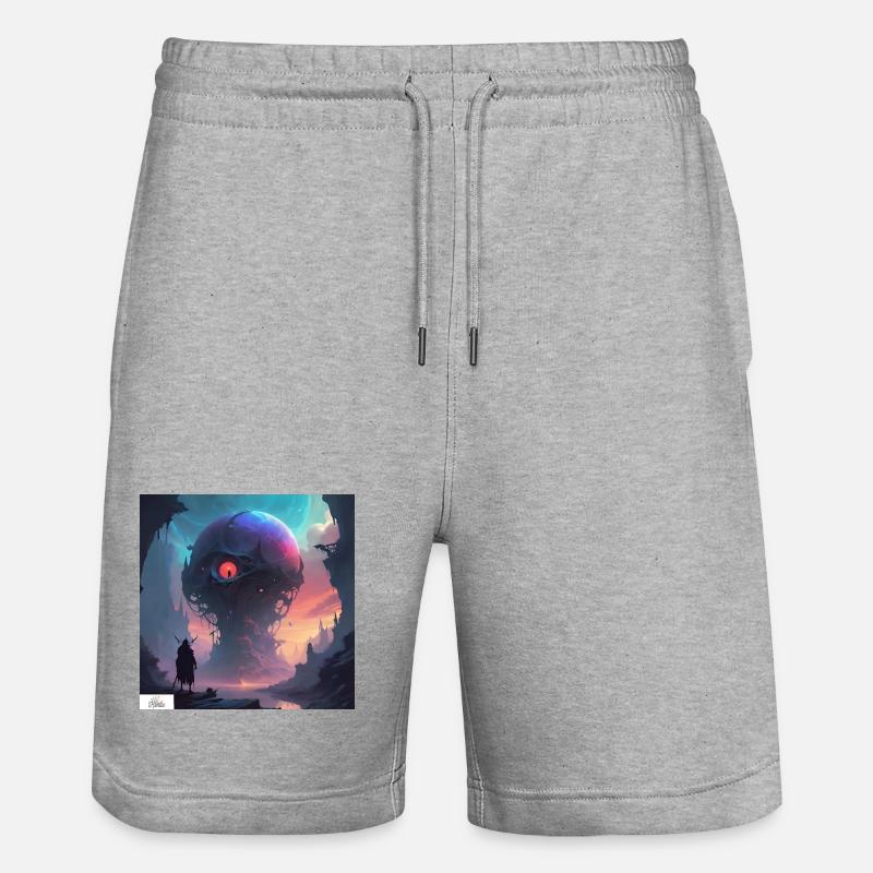 Fantasy sphère paysage onirique - Short de jogging bio TRAINER Stanley/Stella unisexe - gris chiné