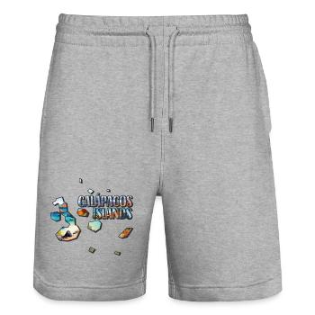 Watercolor Map Galapagos - Stanley/Stella Trainer Unisex Organic Jogging Shorts - heather grey - Front - Nik (191cm) & Marisol (170cm)
