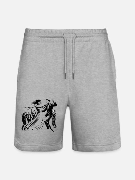 Couple de mariés - Short de jogging bio TRAINER Stanley/Stella unisexe - gris chiné