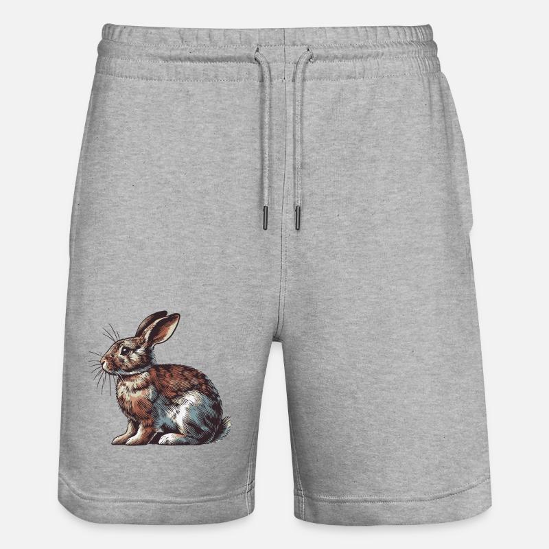 Lièvre - Short de jogging bio TRAINER Stanley/Stella unisexe - gris chiné