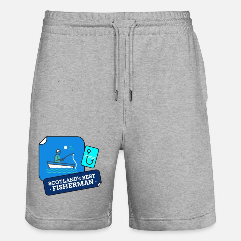 Le meilleur design de pêcheur d’Écosse - Short de jogging bio TRAINER Stanley/Stella unisexe - gris chiné