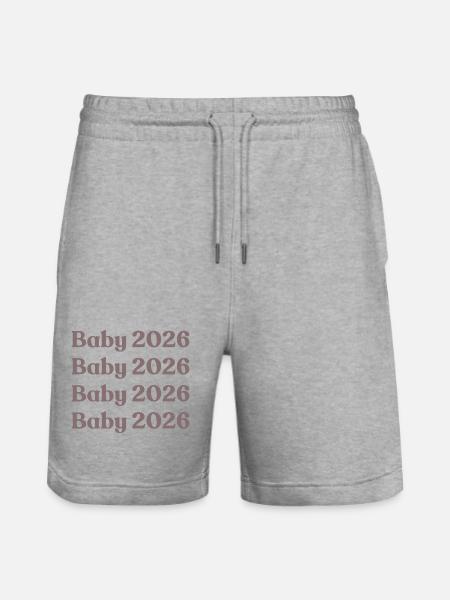 Bébé 2026 - Short de jogging bio TRAINER Stanley/Stella unisexe - gris chiné