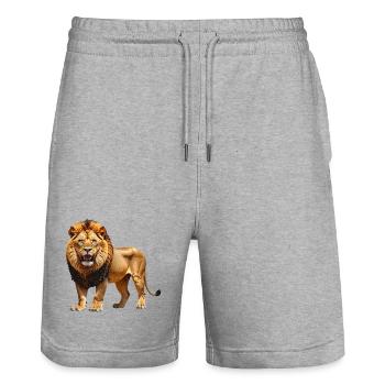Loewe - Stanley/Stella Trainer Unisex Organic Jogging Shorts - heather grey - Front - Nik (191cm) & Marisol (170cm)