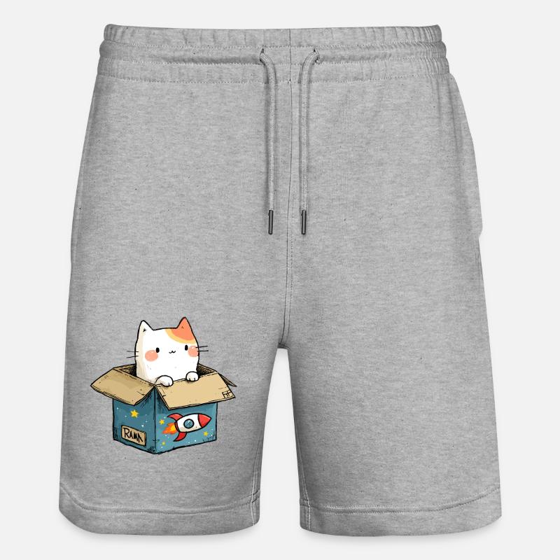 L’espace de jeu du chat - Short de jogging bio TRAINER Stanley/Stella unisexe - gris chiné