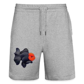 Grade Black Oranda with Red Head HQ Goldfish - Stanley/Stella Unisex Bio Joggingshorts Trainer  - Grau meliert - Vorne - Nik (191cm) & Marisol (170cm)
