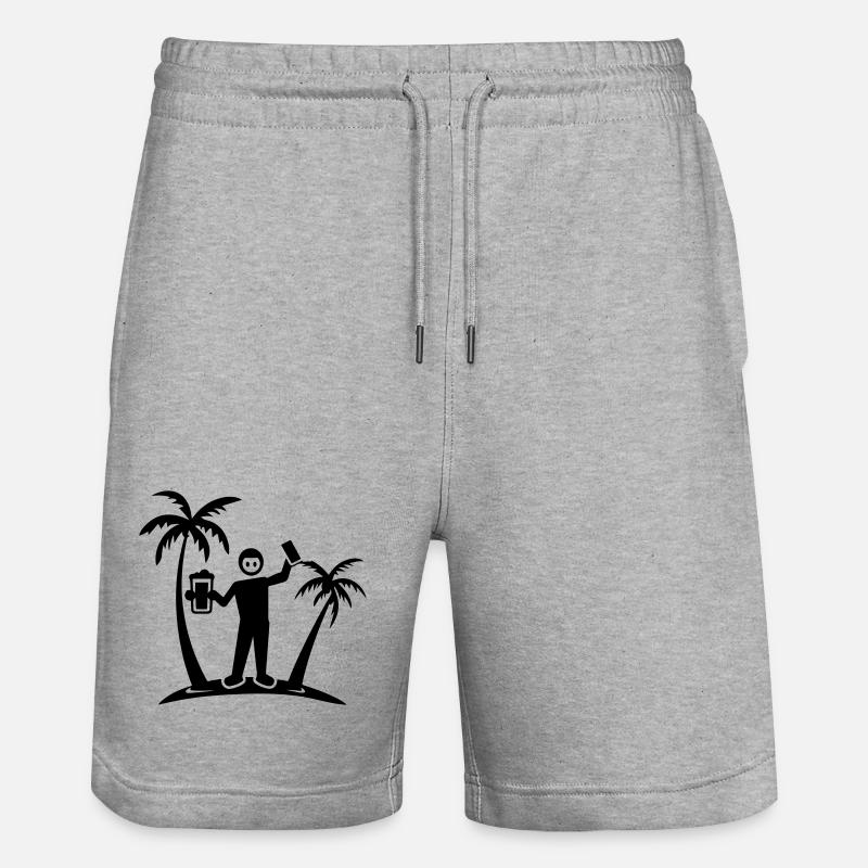 Bière de l’île Party Vacation - Short de jogging bio TRAINER Stanley/Stella unisexe - gris chiné