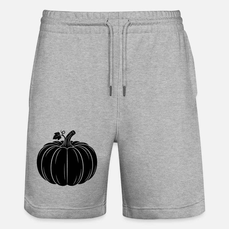 Silhouette de la récolte de citrouilles - Short de jogging bio TRAINER Stanley/Stella unisexe - gris chiné