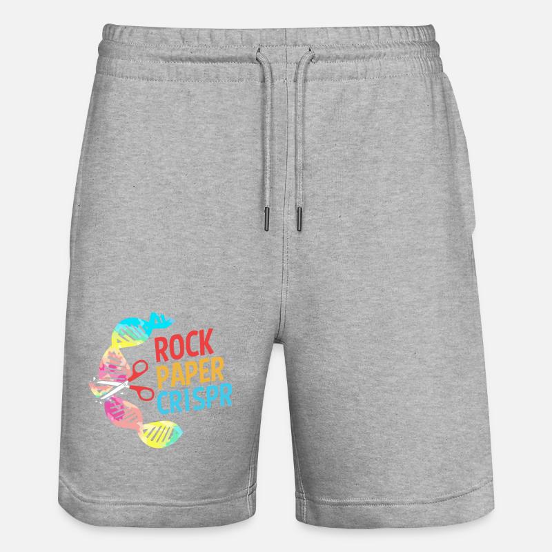 Structural formula molecule - Stanley/Stella Trainer Unisex Organic Jogging Shorts - heather grey