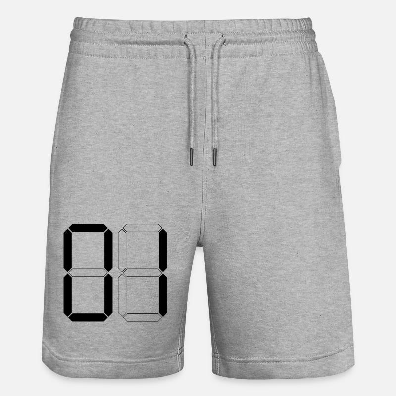 NUMMER 01 Null Zwei Geburtstag Geschenk Digital - Stanley/Stella Unisex Bio Joggingshorts Trainer  - Grau meliert