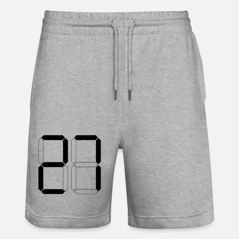 NUMÉRO 27 Vingt-sept Cadeaux Numériques - Short de jogging bio TRAINER Stanley/Stella unisexe - gris chiné