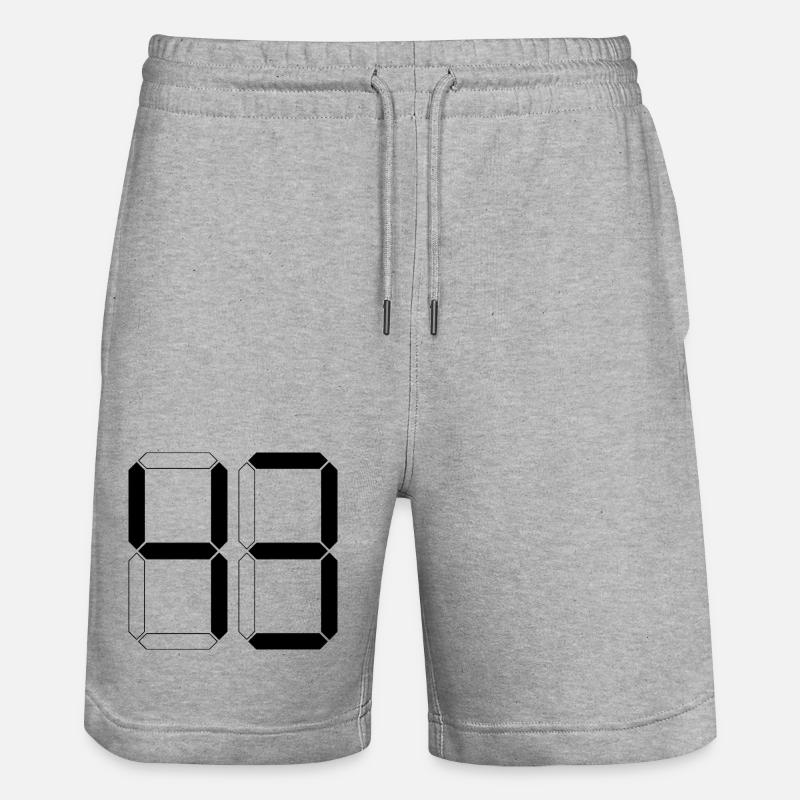 NUMMER 43 Dreiundvierzig Geschenk Digital - Stanley/Stella Unisex Bio Joggingshorts Trainer - Grau meliert
