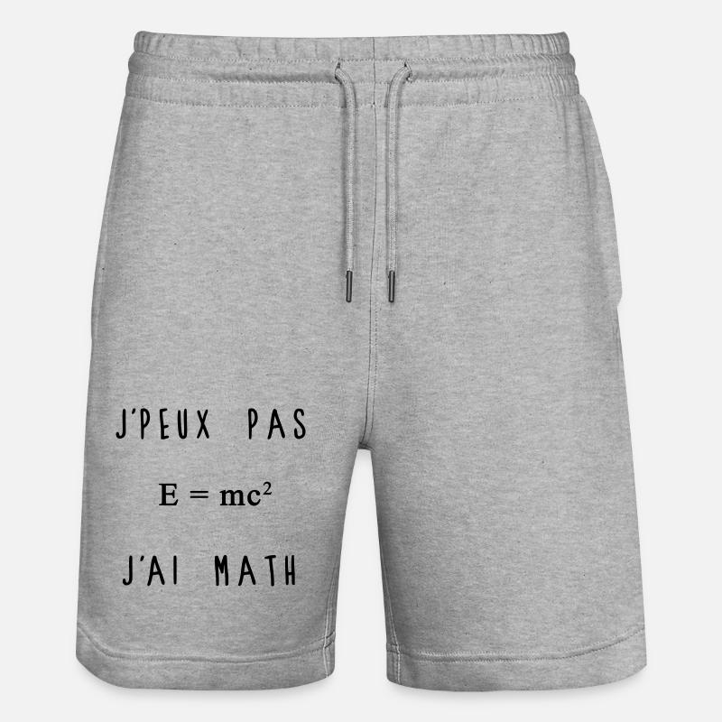 J'peux Pas J'ai Math Humour - Short de jogging bio TRAINER Stanley/Stella unisexe - gris chiné