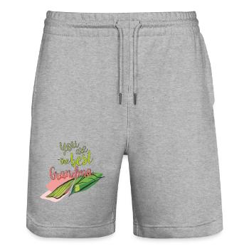 You're the best grandma - Stanley/Stella Trainer Unisex Organic Jogging Shorts - heather grey - Front - Nik (191cm) & Marisol (170cm)
