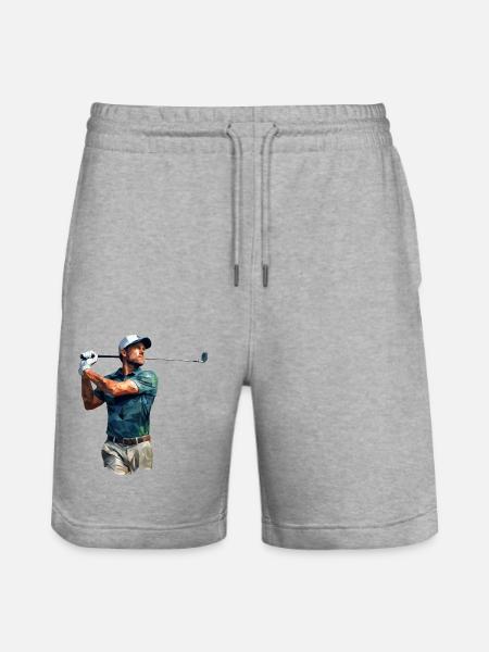 Golfeurs dans le style polygonal - Short de jogging bio TRAINER Stanley/Stella unisexe - gris chiné