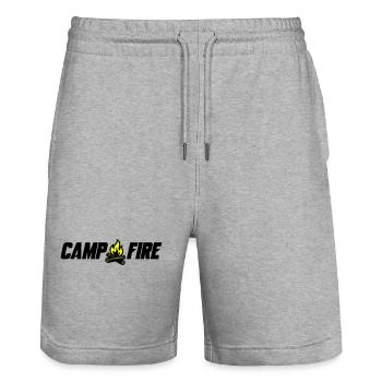 Feu de camp - Short de jogging bio TRAINER Stanley/Stella unisexe - gris chiné - Devant - Nik (191cm) & Marisol (170cm)