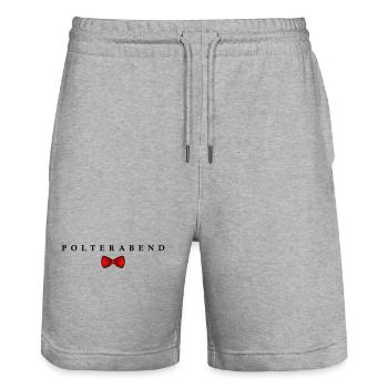 Bachelor party bachelor party - Stanley/Stella Trainer Unisex Organic Jogging Shorts - heather grey - Front - Nik (191cm) & Marisol (170cm)