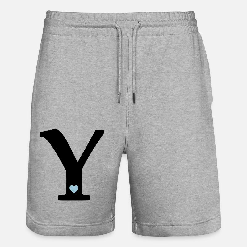 Lettre Y Lettre initiale - Short de jogging bio TRAINER Stanley/Stella unisexe - gris chiné