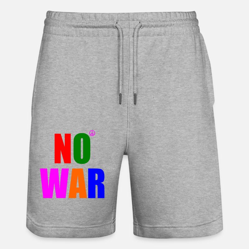 No war - Short de jogging bio TRAINER Stanley/Stella unisexe - gris chiné