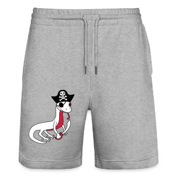 pirat seeraeuber kapitaen matrose seebaer schiff b - Stanley/Stella Unisex Bio Joggingshorts Trainer  - Grau meliert - Vorne - Nik (191cm) & Marisol (170cm)