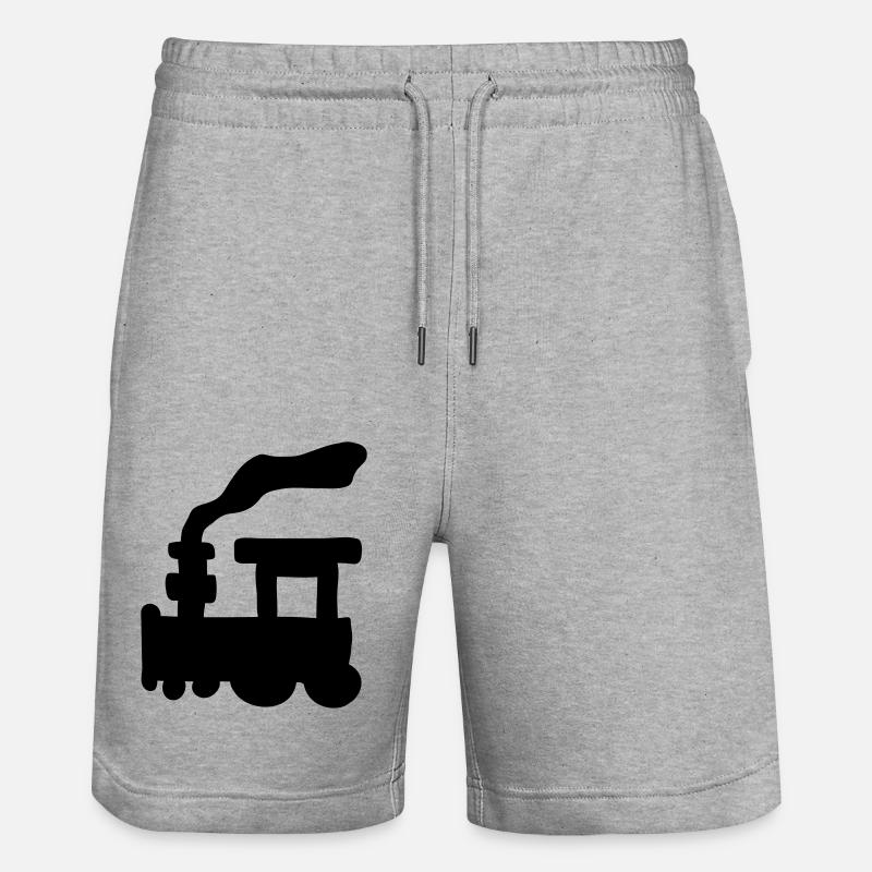 Small Train - Stanley/Stella Unisex Bio Joggingshorts Trainer  - Grau meliert