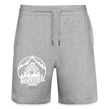 Norefjell Norwegen Ski Resort Design - Stanley/Stella Unisex Bio Joggingshorts Trainer  - Grau meliert - Vorne - Nik (191cm) & Marisol (170cm)