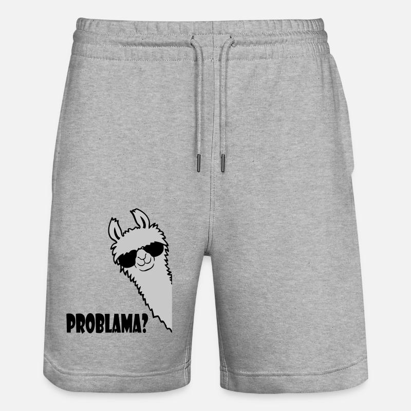 Problama Question Lama - Short de jogging bio TRAINER Stanley/Stella unisexe - gris chiné