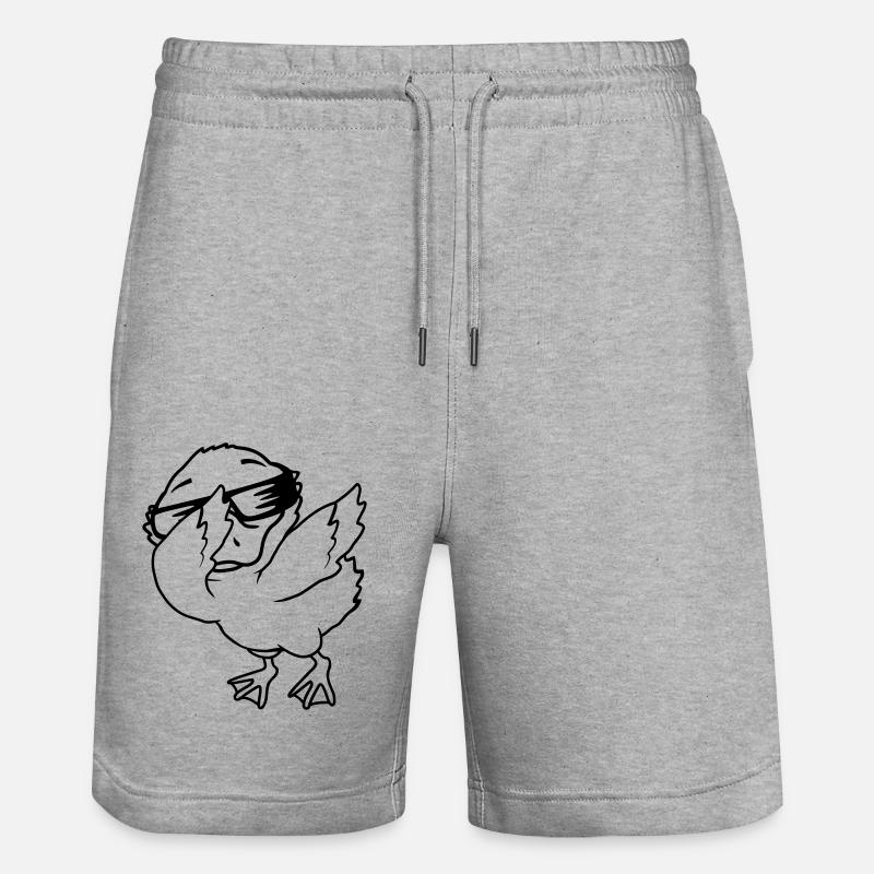 Canetons Dabbing Party cool - Short de jogging bio TRAINER Stanley/Stella unisexe - gris chiné
