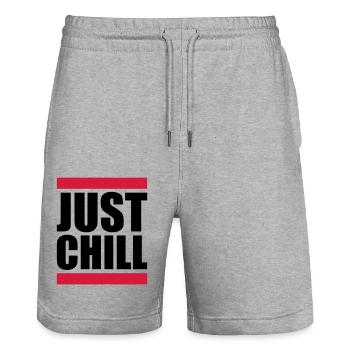 Bar Just Chill Relax - Stanley/Stella Trainer Unisex Organic Jogging Shorts - heather grey - Front - Nik (191cm) & Marisol (170cm)
