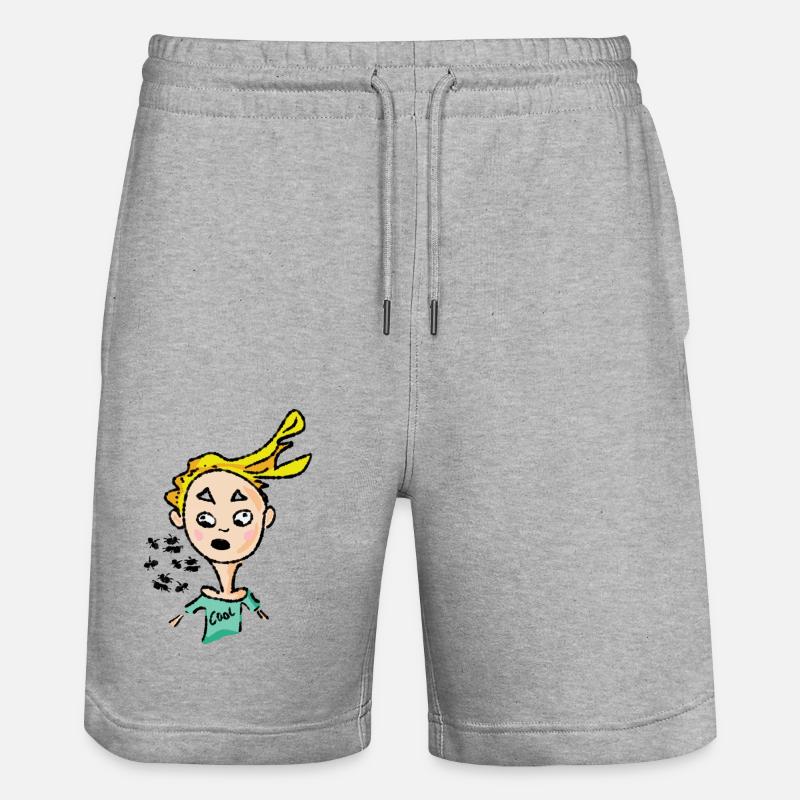 Amour comique - Garçon drôle - Short de jogging bio TRAINER Stanley/Stella unisexe - gris chiné