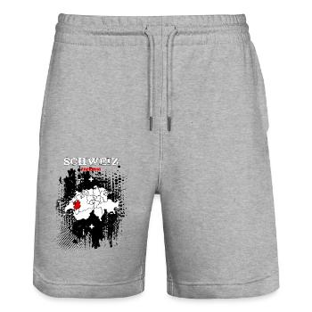 Freiburg - Stanley/Stella Unisex Bio Joggingshorts Trainer  - Grau meliert - Vorne - Nik (191cm) & Marisol (170cm)
