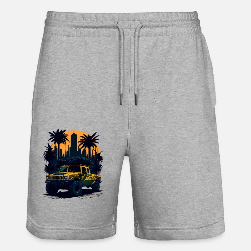 Aventure hors route | 4x4 - Short de jogging bio TRAINER Stanley/Stella unisexe - gris chiné