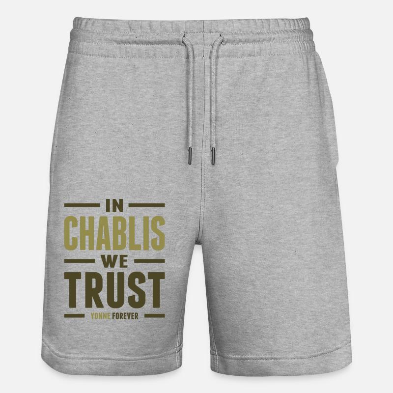 In Chablis we trust - Short de jogging bio TRAINER Stanley/Stella unisexe - gris chiné