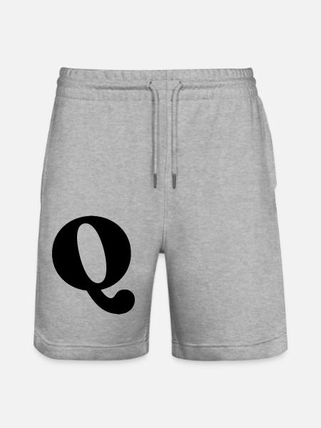 Letter Q - Stanley/Stella Trainer Unisex Organic Jogging Shorts - heather grey