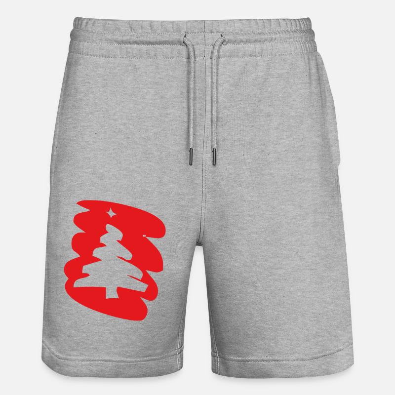 Chrismas Noël Arbre - Short de jogging bio TRAINER Stanley/Stella unisexe - gris chiné